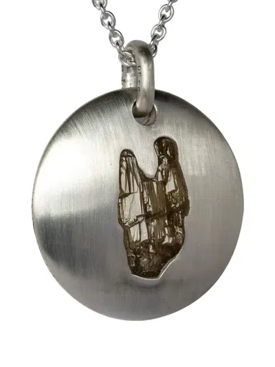 Parts Of Four Disk Specimen Necklace In Silver