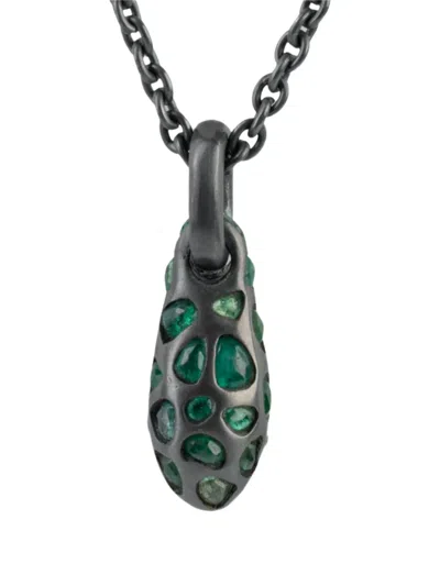 Parts Of Four Emerald-pavé Necklace In Black