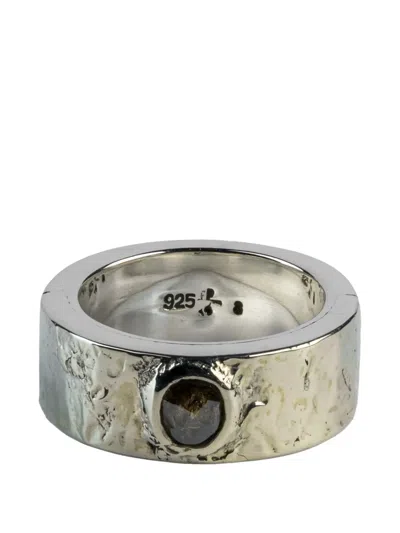 Parts Of Four Envelopment Diamond Ring In Gray