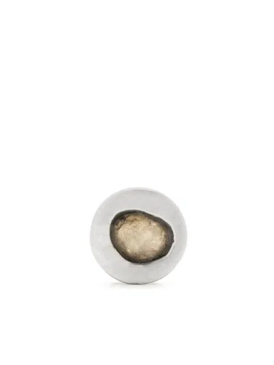 Parts Of Four Faceted Sapphire Stud Single Earring In Silber