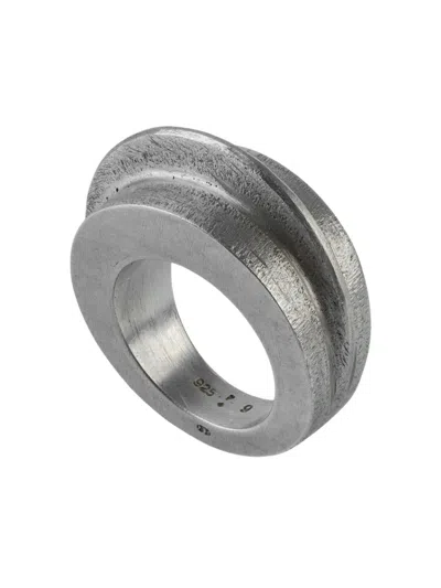 Parts Of Four Foldform Crescent Ring In Metallic