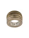 Parts Of Four Foldform Crescent Ring In Silver