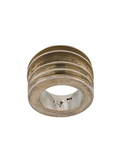Parts Of Four Foldform Crescent Ring In Silver
