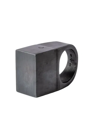 Parts Of Four Geo Sterling-silver Ring In Black
