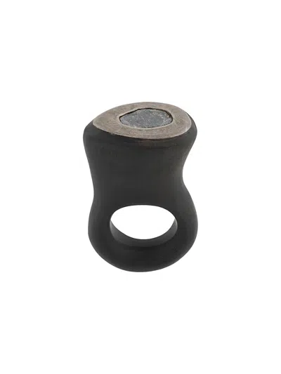 Parts Of Four Giant Roman Ring In Black