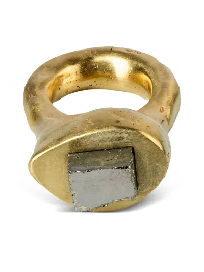 Parts Of Four Giant Roman Ring In Gold