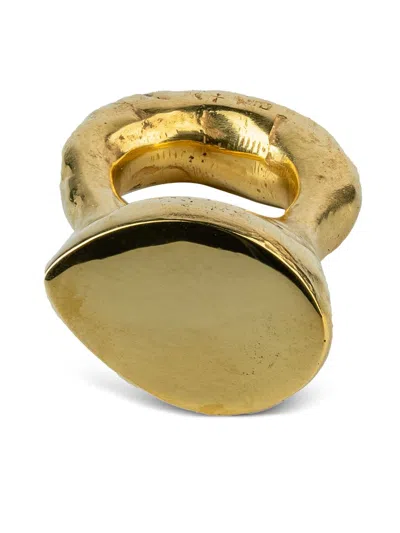 Parts Of Four Giant Roman Ring In Gold