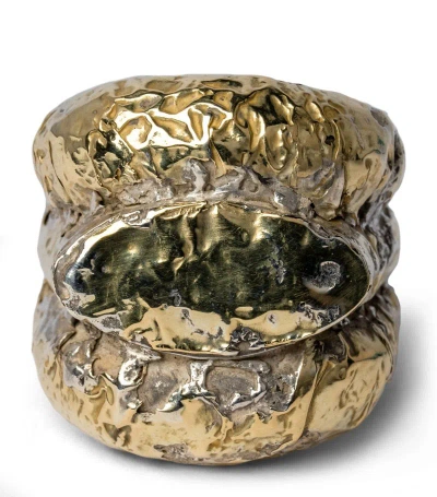 Parts Of Four Gold-plated Sterling Silver Stack Roman Mountain Ring