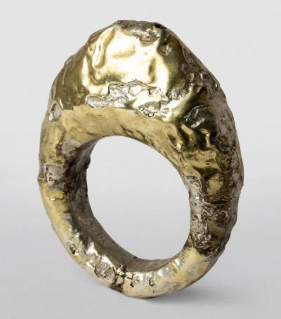 Parts Of Four Gold-plated Sterling Silver Tall Mountain Ring
