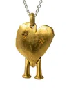 Parts Of Four Heart Boy Necklace In Gold