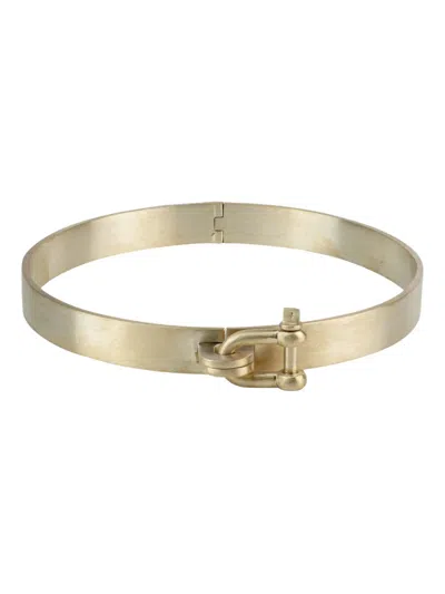 Parts Of Four Hinged Neck Cuff In Gold