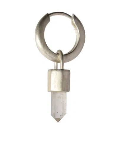Parts Of Four Hoop-design Single Earring In Silver
