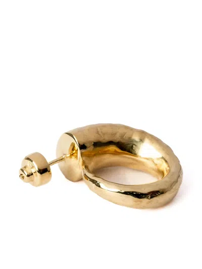 Parts Of Four Horn Sterling Silver Earring In Gold