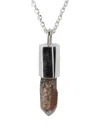 Parts Of Four Iron-quartz Sterling Silver Necklace In Metallic