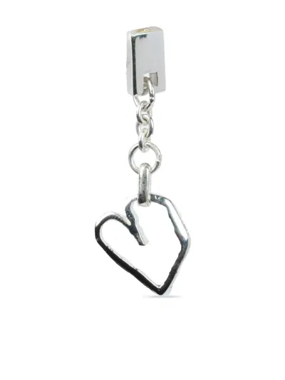 Parts Of Four Jazz's Heart Single Drop Earring In Silver