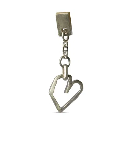 Parts Of Four Jazz's Heart Single Drop Earring In Silver