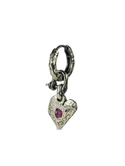Parts Of Four Jazz's Solid Heart Earring In Silber