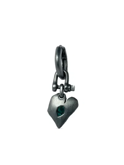 Parts Of Four Jazz's Solid Heart Silver And Diamond Drop Earring