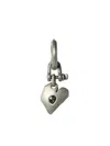 Parts Of Four Jazz's Solid Heart Sterling Silver And Diamond Drop Earring In Silver