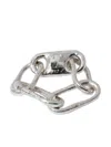 Parts Of Four Large Roman Link Bracelet In Silver