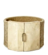 PARTS OF FOUR PARTS OF FOUR LEATHER AND ACID-TREATED SILVER-PLATED BOX LOCK BRACELET