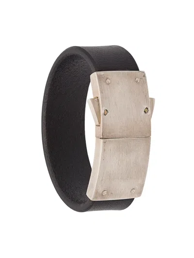 Parts Of Four Leather Band Bracelet In Black