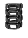 Parts Of Four Leather Bracelet In Black
