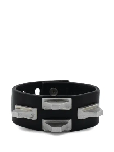 Parts Of Four Leather Charm Bracelet In Black