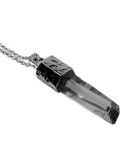 Parts Of Four Lemurian Talisman Halskette Mit Quarz In Metallic