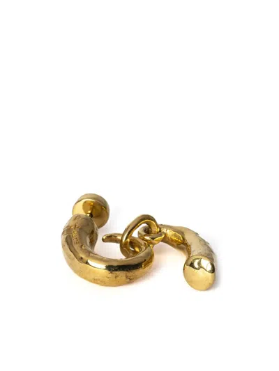 Parts Of Four Little Horn Gold-plated Pendant Earring