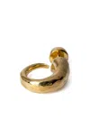 Parts Of Four Little Horn Gold-plated Pendant Earring In 金色