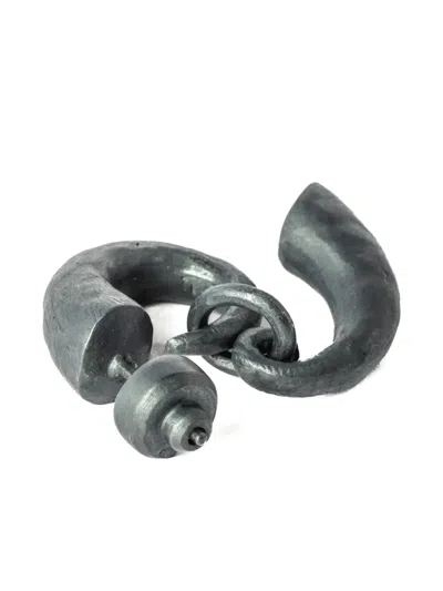 Parts Of Four Little Horn Pendant Earring In Black