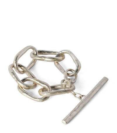 Parts Of Four Matte Sterling Silver Roman Chain Bracelet