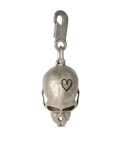 Parts Of Four Monkey Skull Charm In 银色
