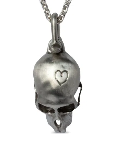 Parts Of Four Monkey Skull Necklace In Silver