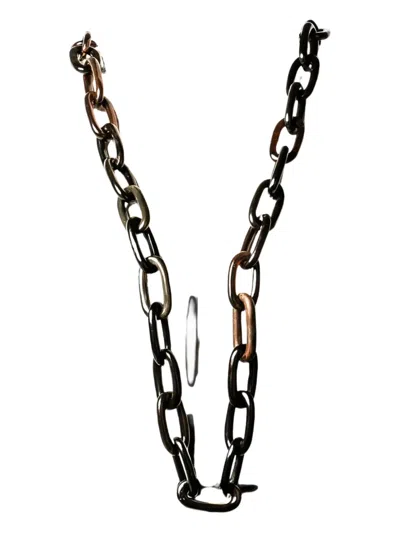 Parts Of Four Organic Chain Necklace In Gold