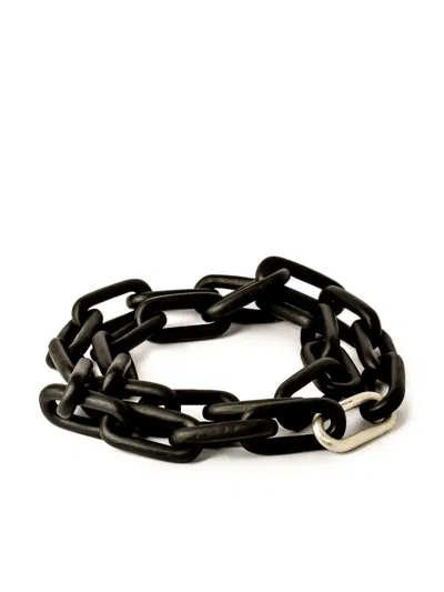 Parts Of Four Organic Chain Necklace In Schwarz