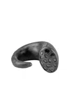 Parts Of Four Oxidised Silver Giant Horn Diamond Ring In Black