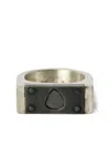 Parts Of Four Oxidised Silver Ring In Metallic
