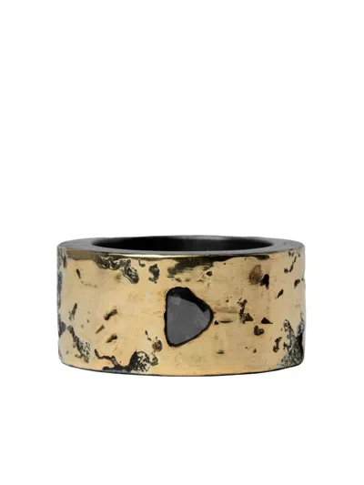 Parts Of Four Oxidised Sterling-silver Sistema Diamond Ring In Metallic