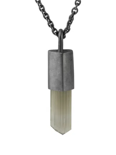 Parts Of Four Oxidised Sterling Silver Talisman Zultanite Necklace In Brown