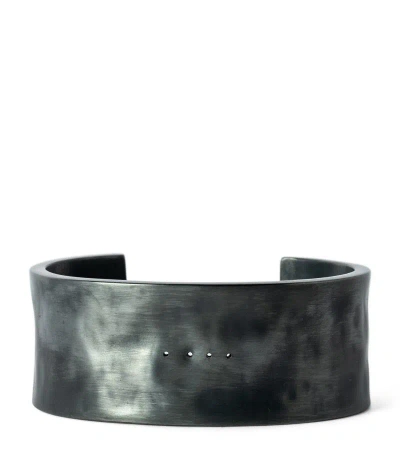 Parts Of Four Oxidised Ultra Reduction Bangle In Silver