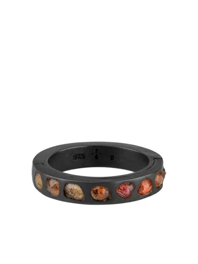 Parts Of Four Pavé-set Sapphire Ring In Black