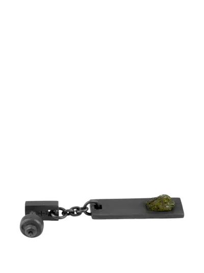 Parts Of Four Plate Dangle Earring In Gray