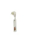Parts Of Four Plate Dangle Single Earring In Silver