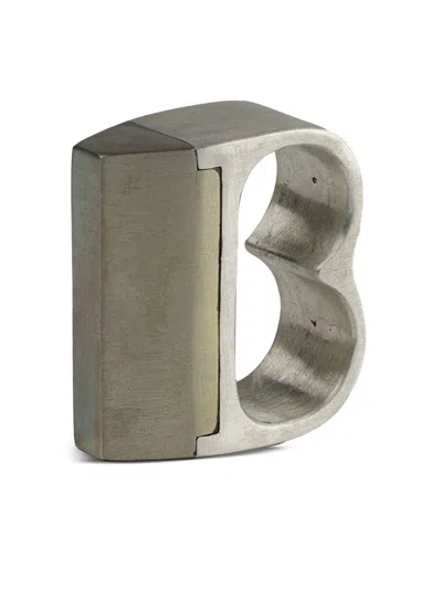 Parts Of Four Plate Double Ring In Silber