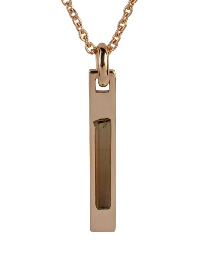 Parts Of Four Plate Dravite Necklace In Gold