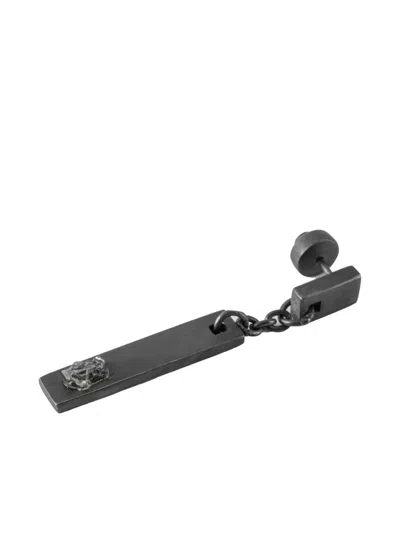 Parts Of Four Plate Drop Earring In Black