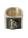 Parts Of Four Plate Gem-embellished Ring In Silver