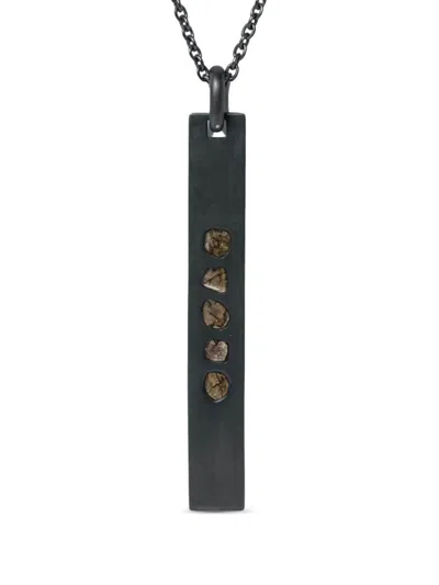 Parts Of Four Plate Necklace In Black
